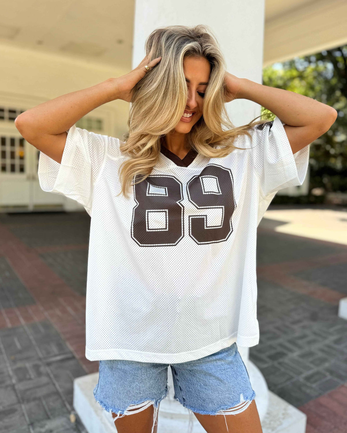 Off-White + Coffee Oversized "89" Jersey
