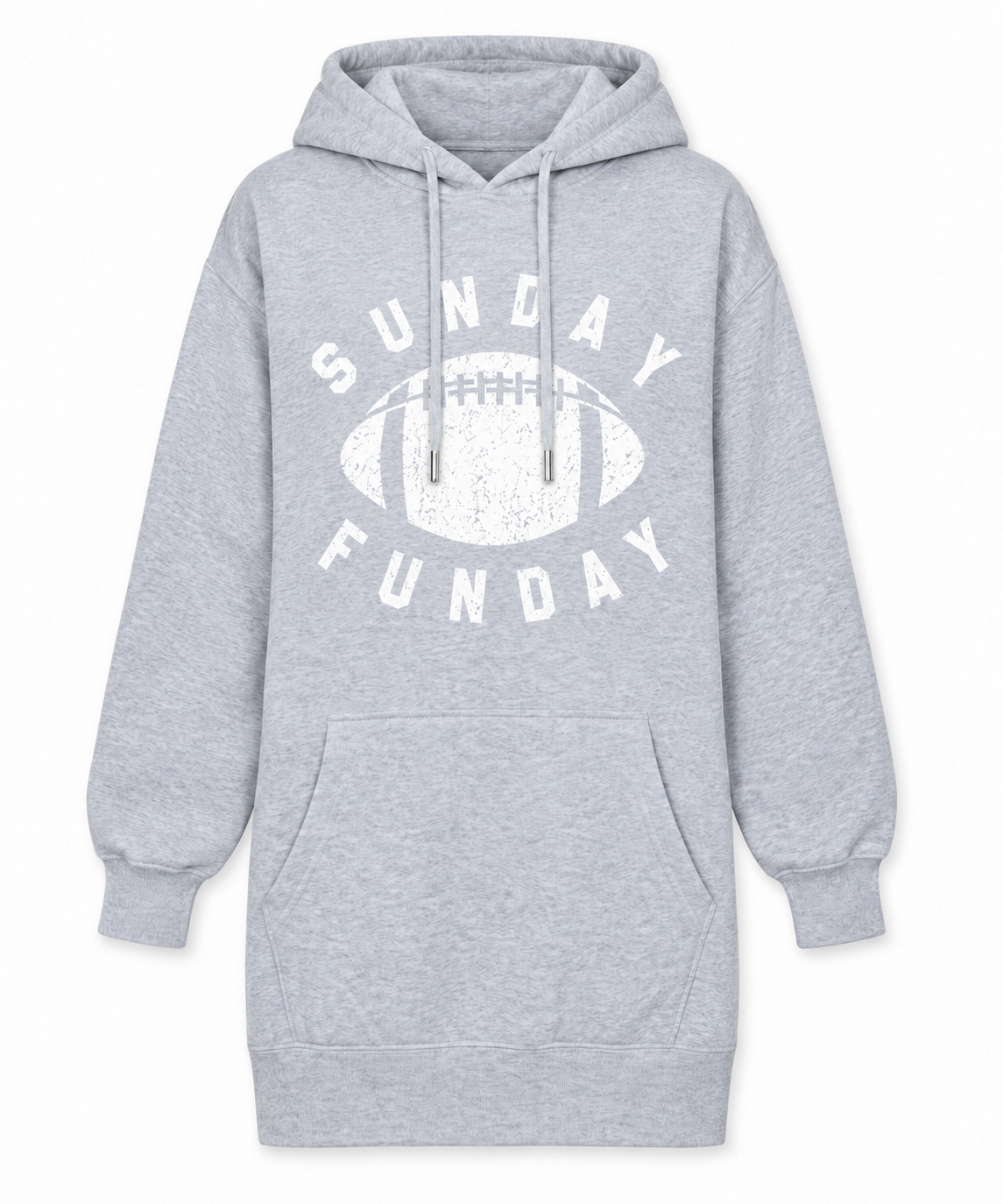 Gray "Sunday Funday" Football Kangaroo-Pocket Tunic