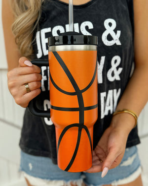 Pre-Order: Unisex BASKETBALL 40 Oz. Tumbler (Ships Approx. 6/15) - Live Love Gameday®