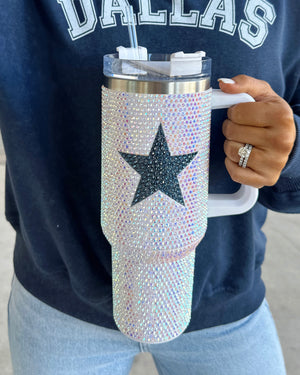 Crystal Navy Star Tumbler (Pre-Order Ships Approx. 11/15) - Live Love Gameday®