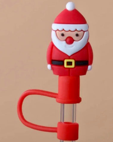 Santa Claus Tumbler Straw Topper