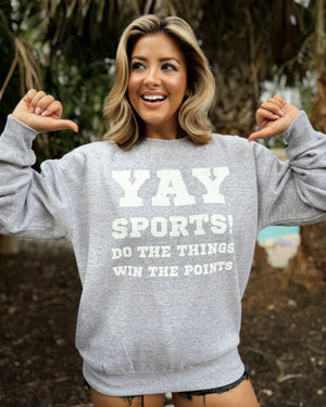 Cozy Gray Yay Sports Pullover - Live Love Gameday®