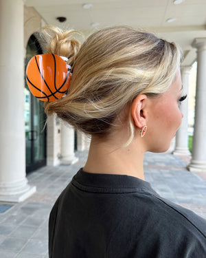 Basketball Acrylic Hair Clip (Ships 9/25) - Live Love Gameday®