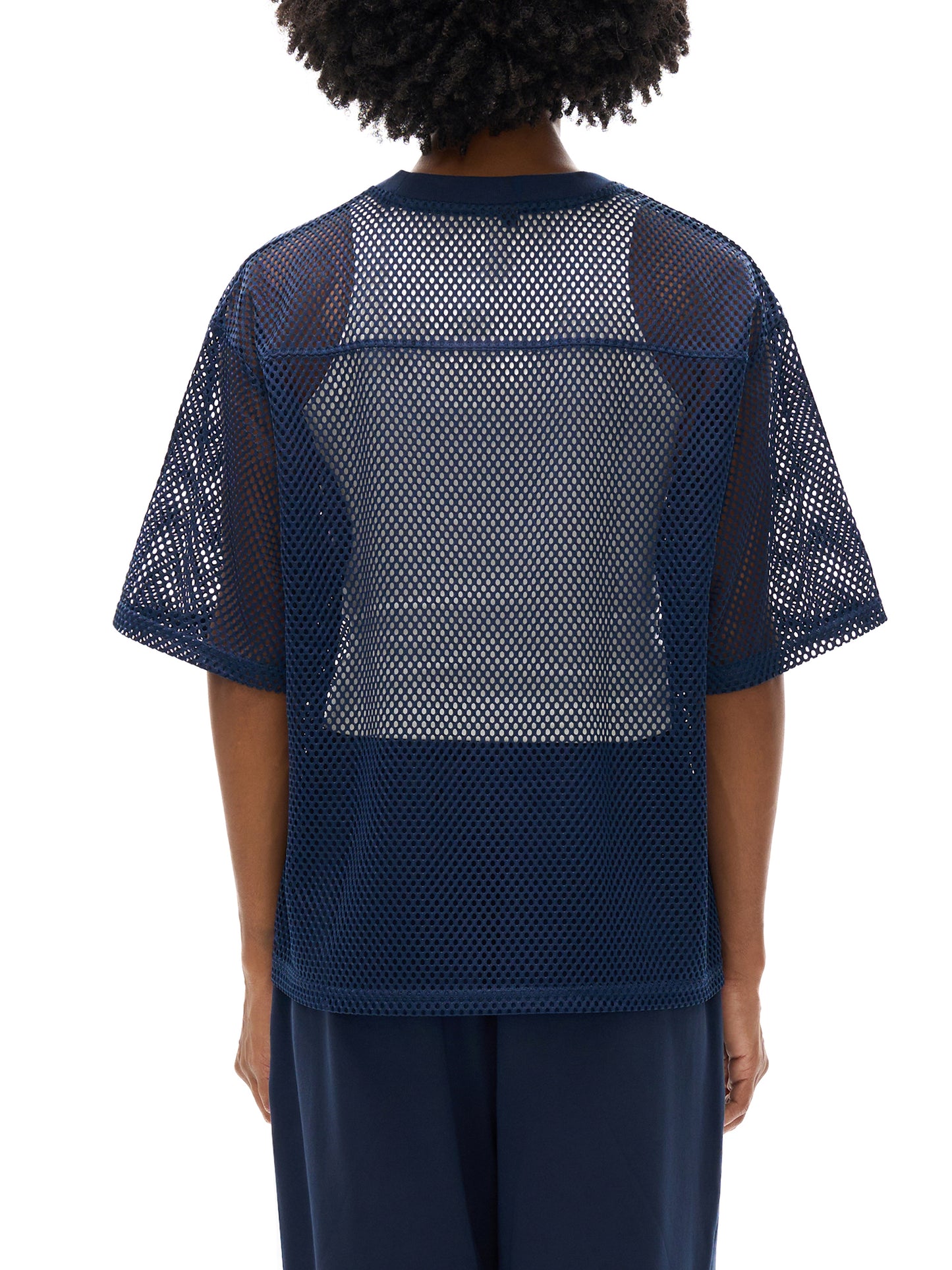 "Baseball Dudes" See-Through Boxy Net Top