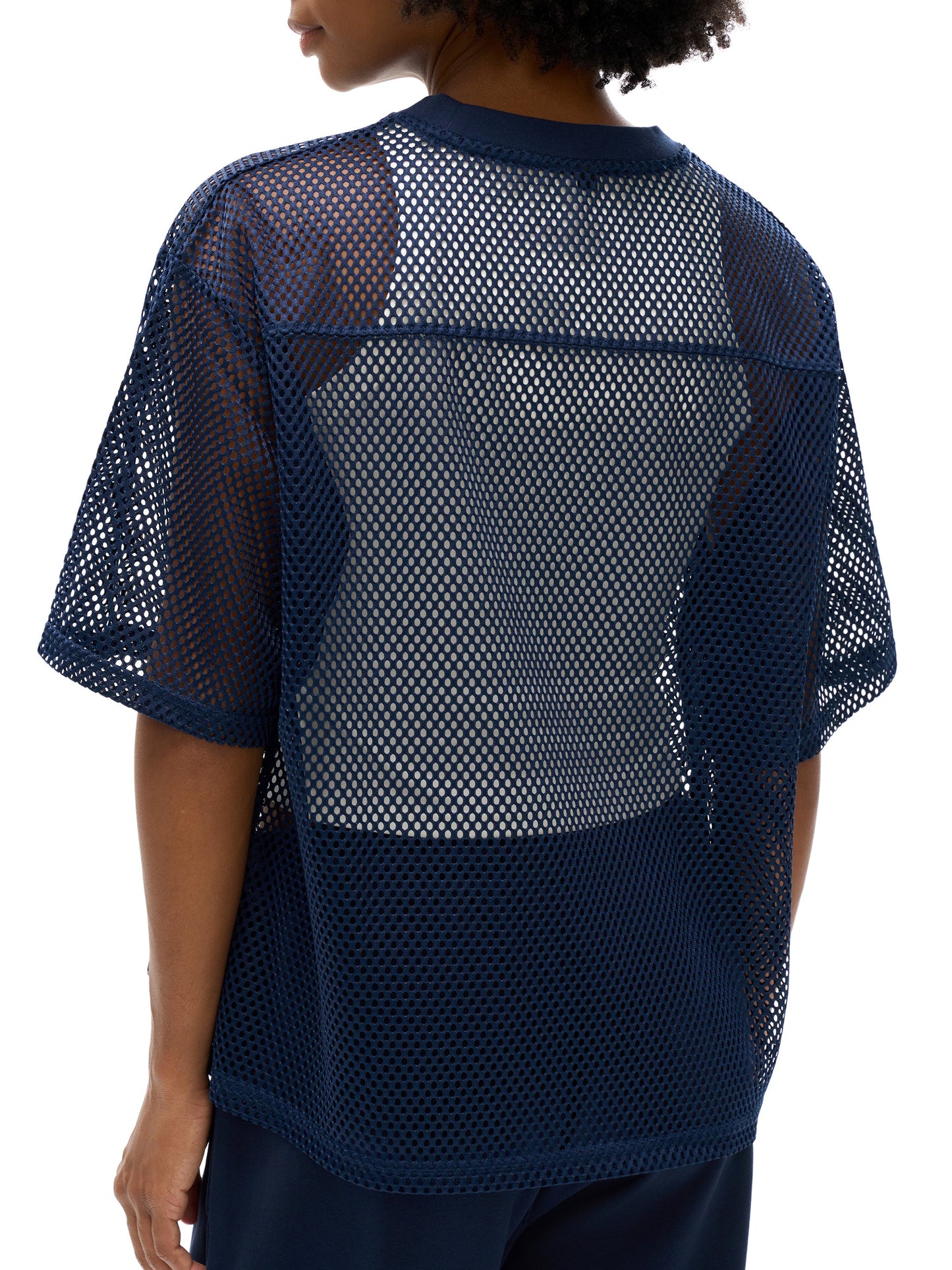 "Baseball Dudes" See-Through Boxy Net Top