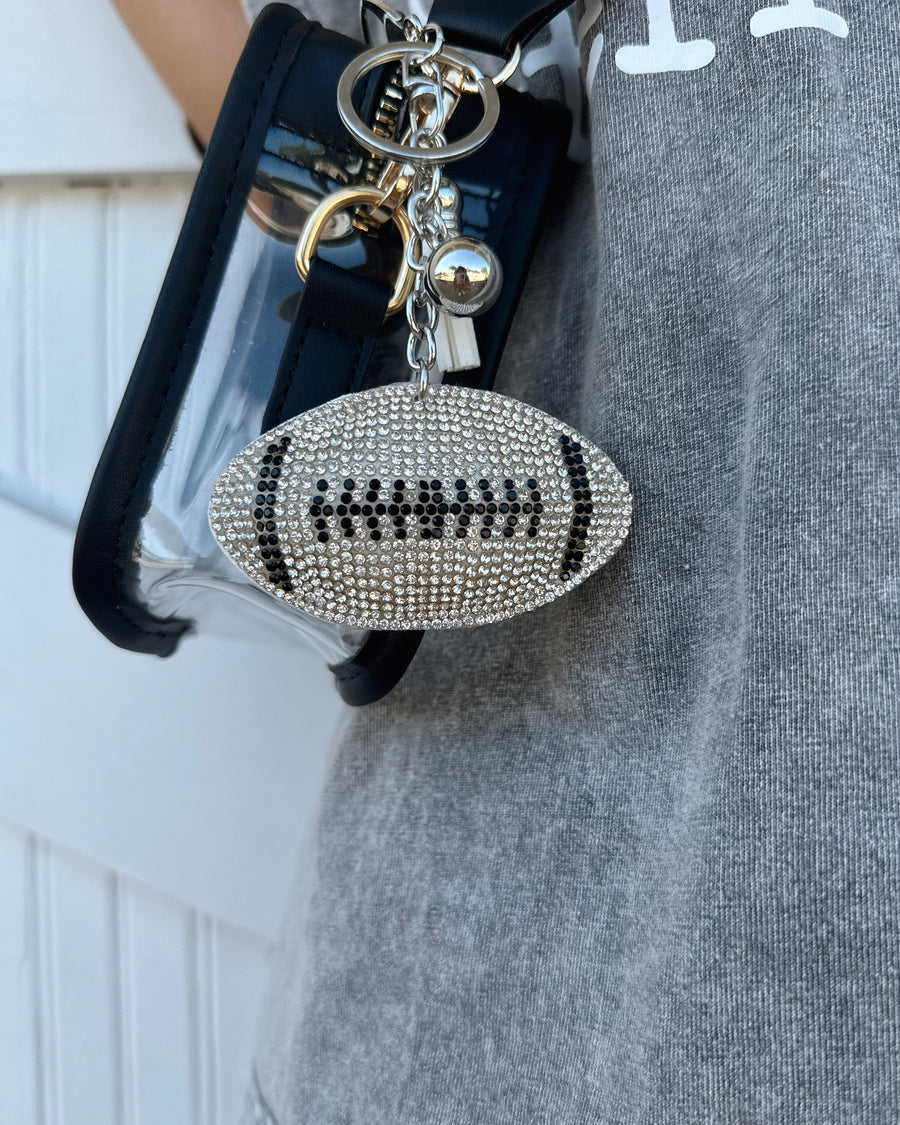 Clear Crystal Football Keychain (Pre-Order Ships 8/30) - Live Love Gameday®