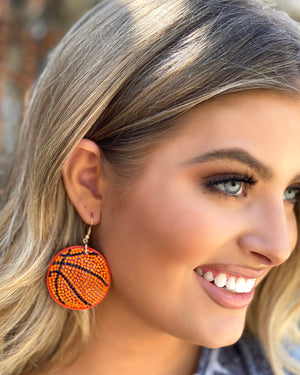 Baseball Suede Crystal Game Day Earrings - Live Love Gameday®