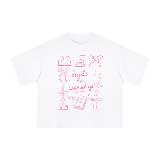 "Made To Worship" Essential Sorona Boxy Tee