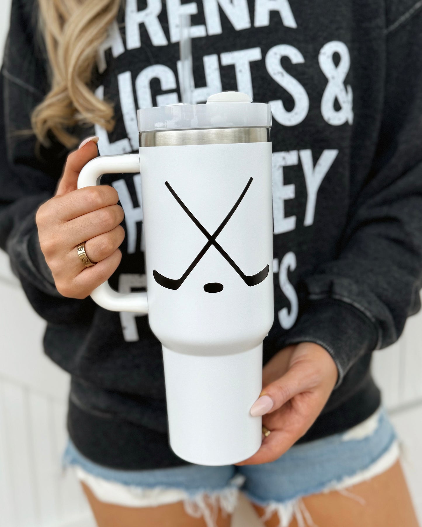 Pre-Order: Unisex Hockey 40 Oz. Tumbler (Ships Approx. 6/15) - Live Love Gameday®