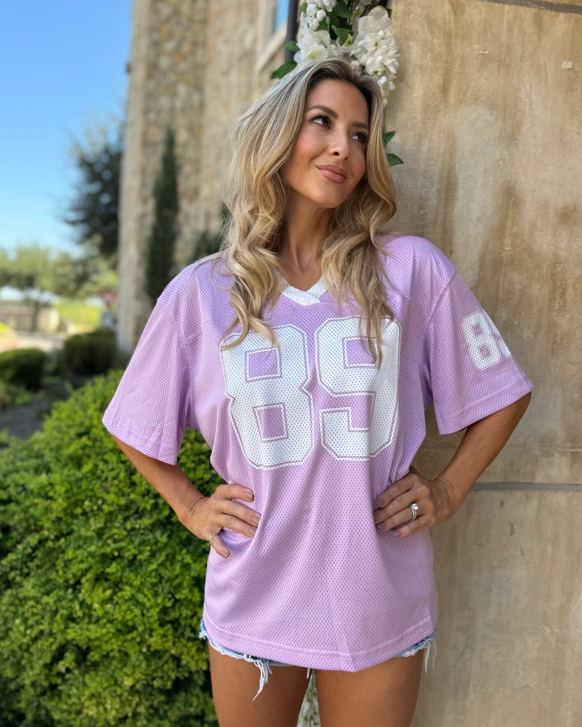 Lavender Oversized "89" Jersey