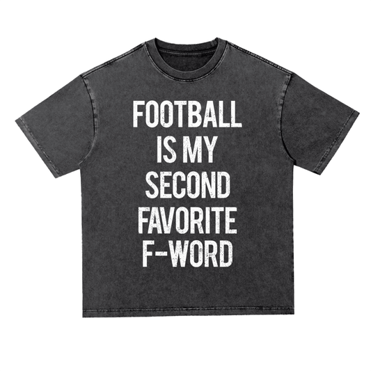 "F-Word" Snow-Washed Heavyweight Oversized Tee