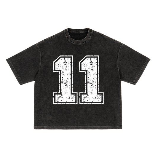 "11" Textured Waffle-Washed Boxy Tee