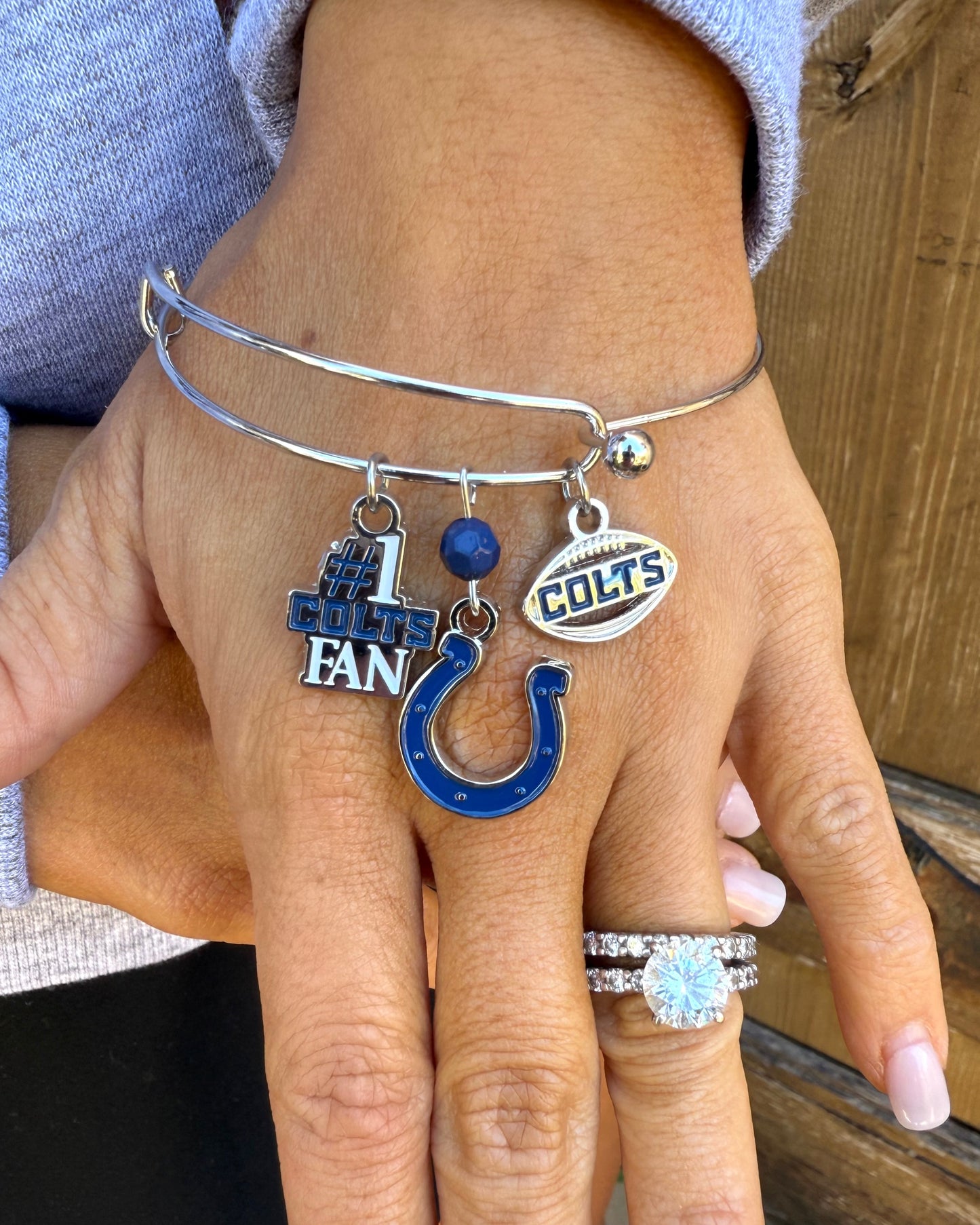 Indianapolis Colts Three Charm Logo Bracelet