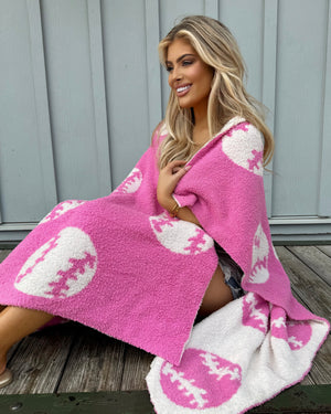 Pre-Order: Hot Pink Cozy Plush Blanket (Ships Approx. 6/20) - Live Love Gameday®