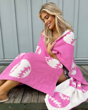 Pre-Order: Hot Pink Cozy Plush Blanket (Ships Approx. 6/20) - Live Love Gameday®