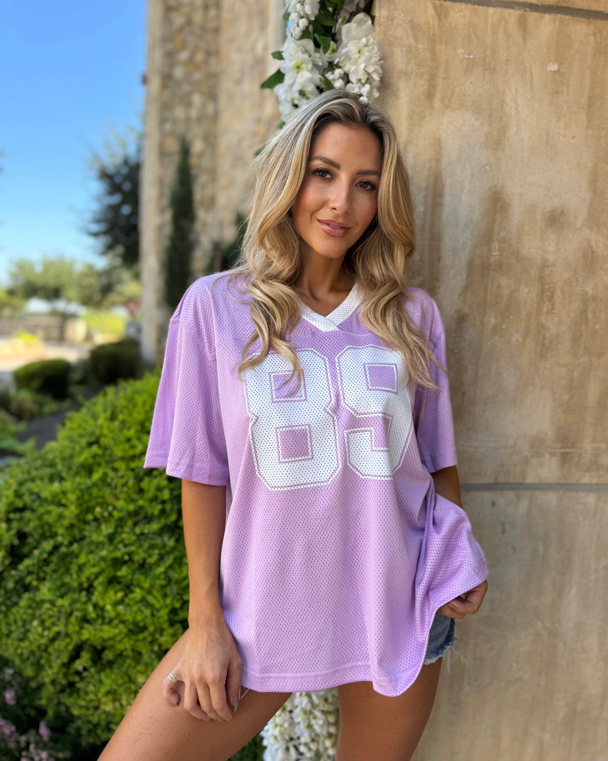 Lavender Oversized "89" Jersey