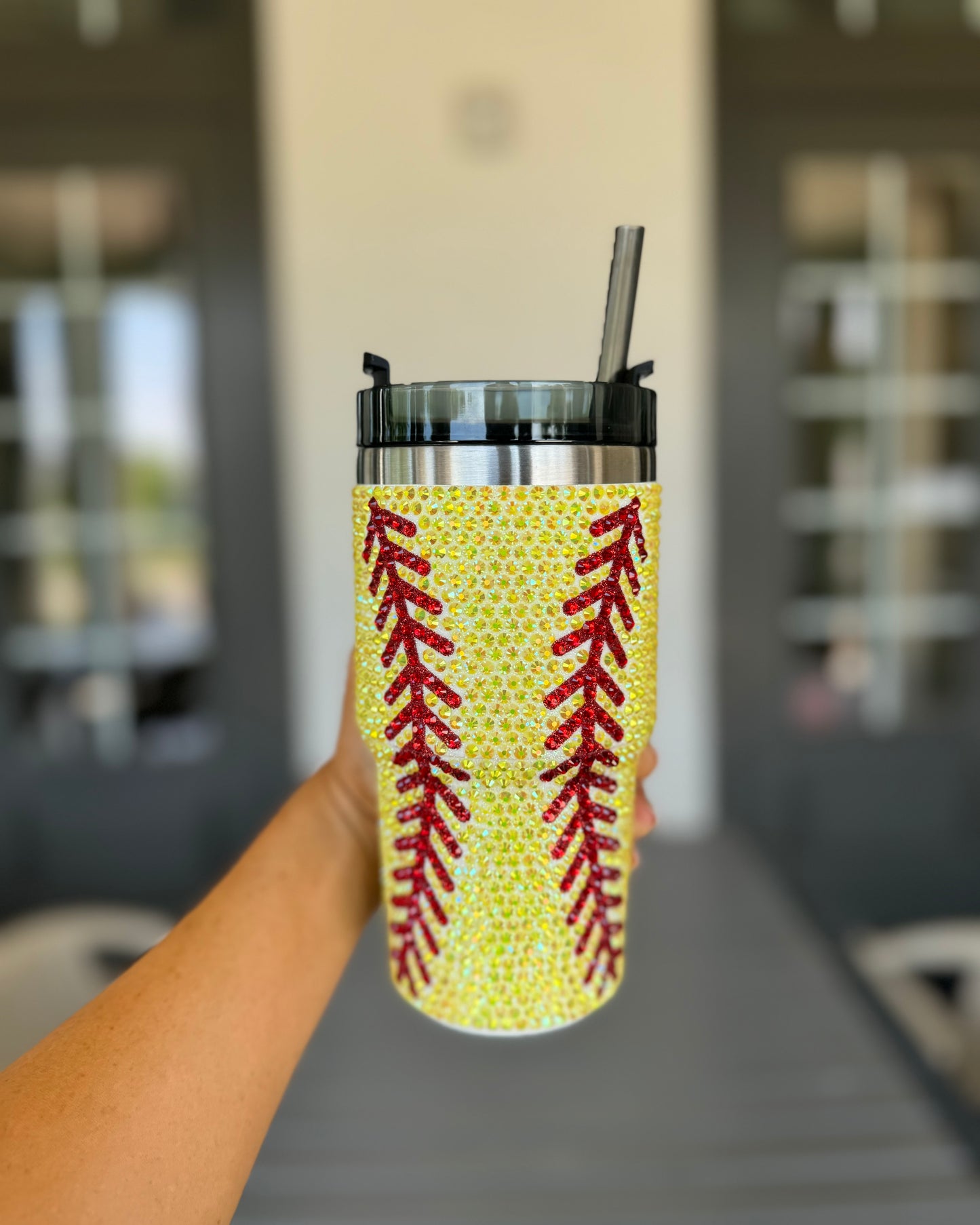 Pre-Order: Crystal SOFTBALL "Blinged Out" Tumbler (Ships Approx. 6/30) - Live Love Gameday®