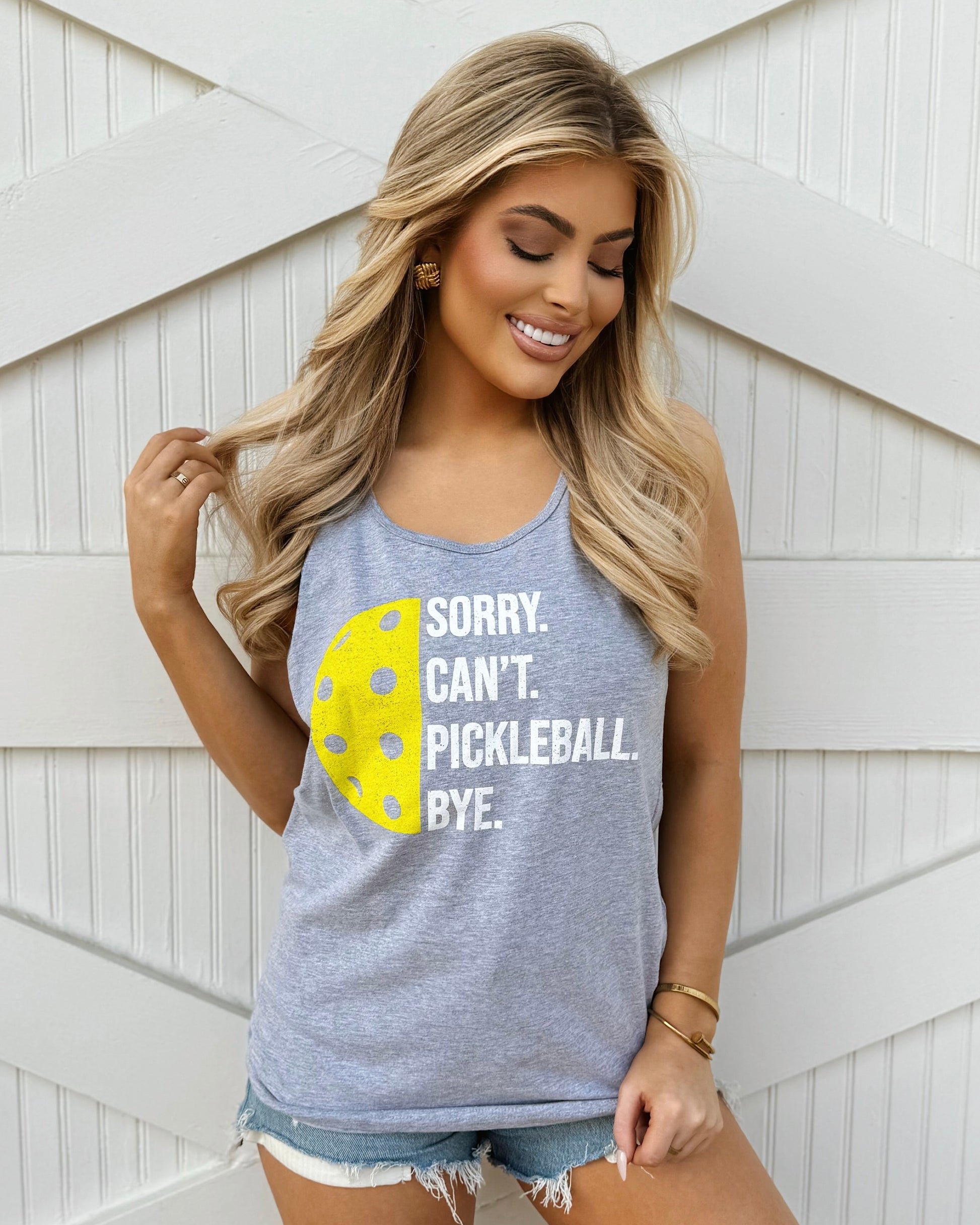 Sorry. Can’t. Pickleball. Bye. Unisex Tank - Live Love Gameday®