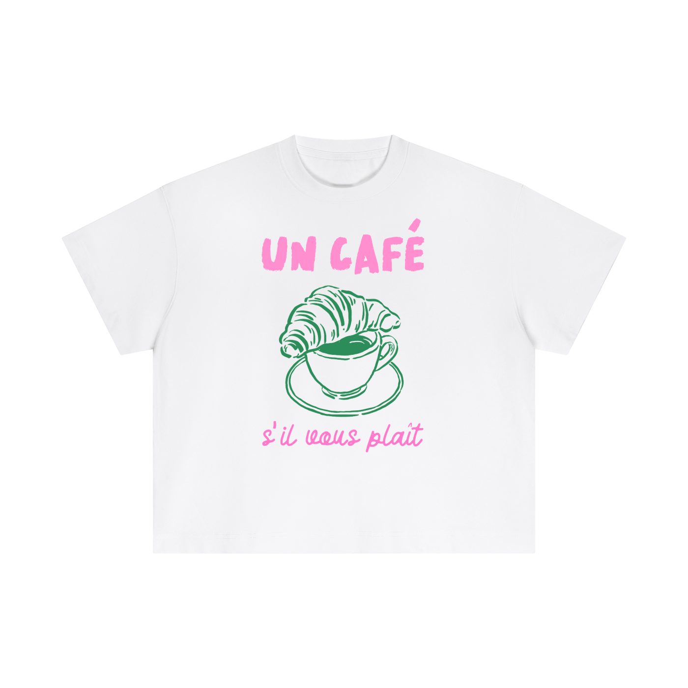 "Cafe" Essential Cotton Boxy Tee