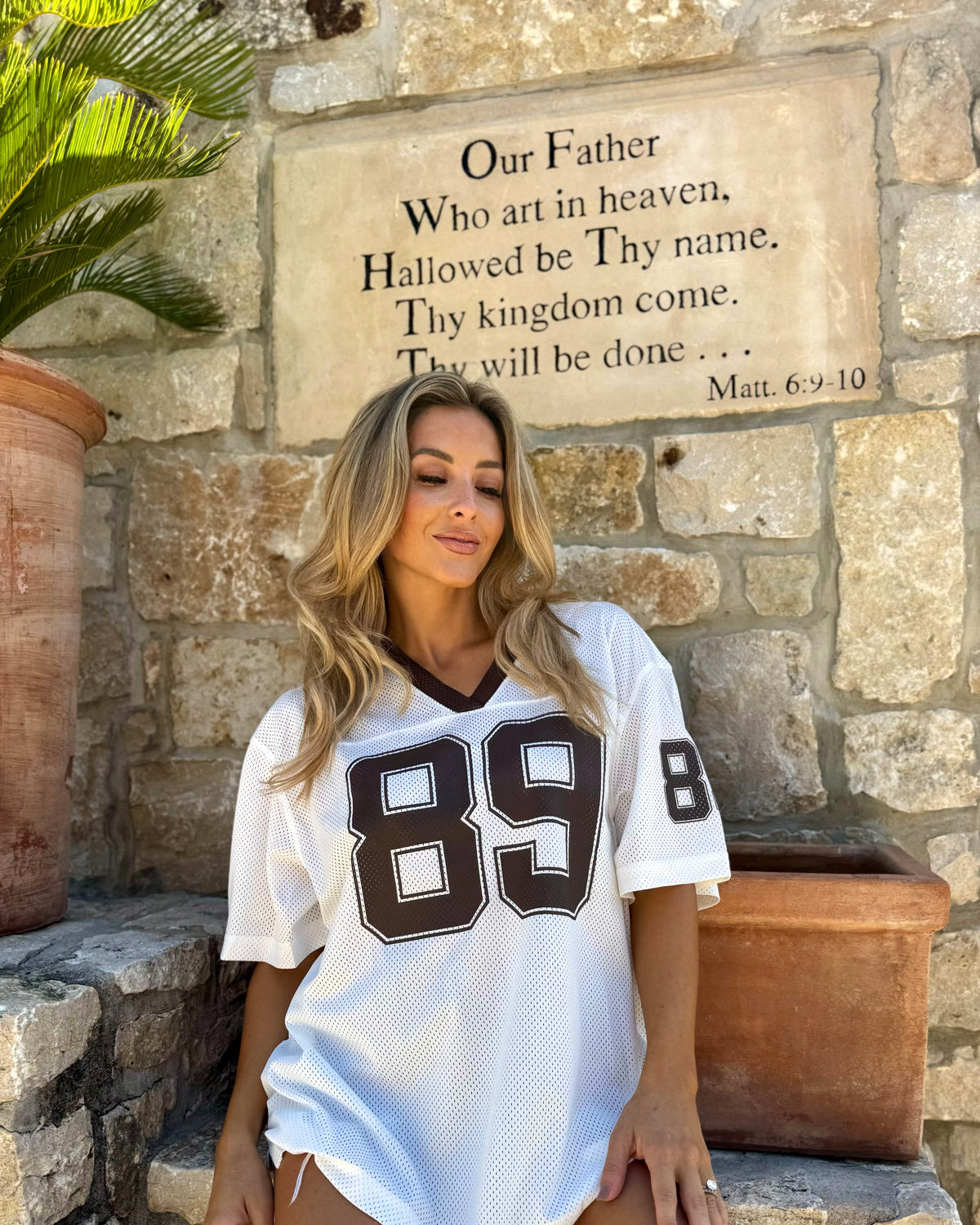 Off-White + Coffee Oversized "89" Jersey