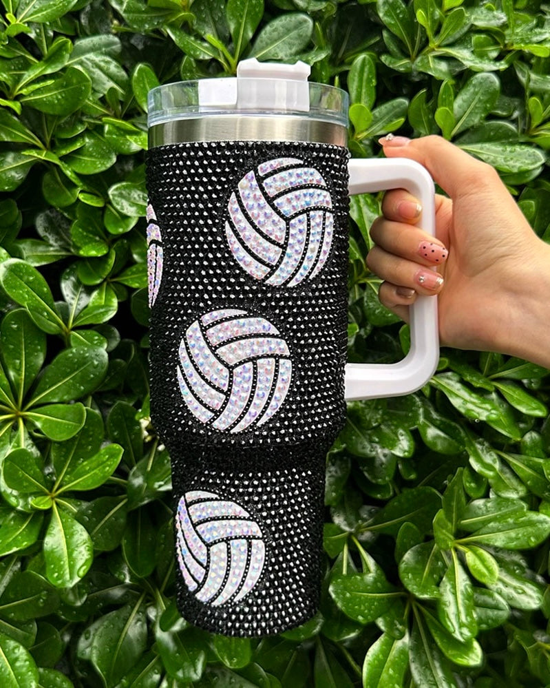 Pre-Order: 40 Oz. Crystal Volleyball Tumbler (Ships Approx. 5/30)