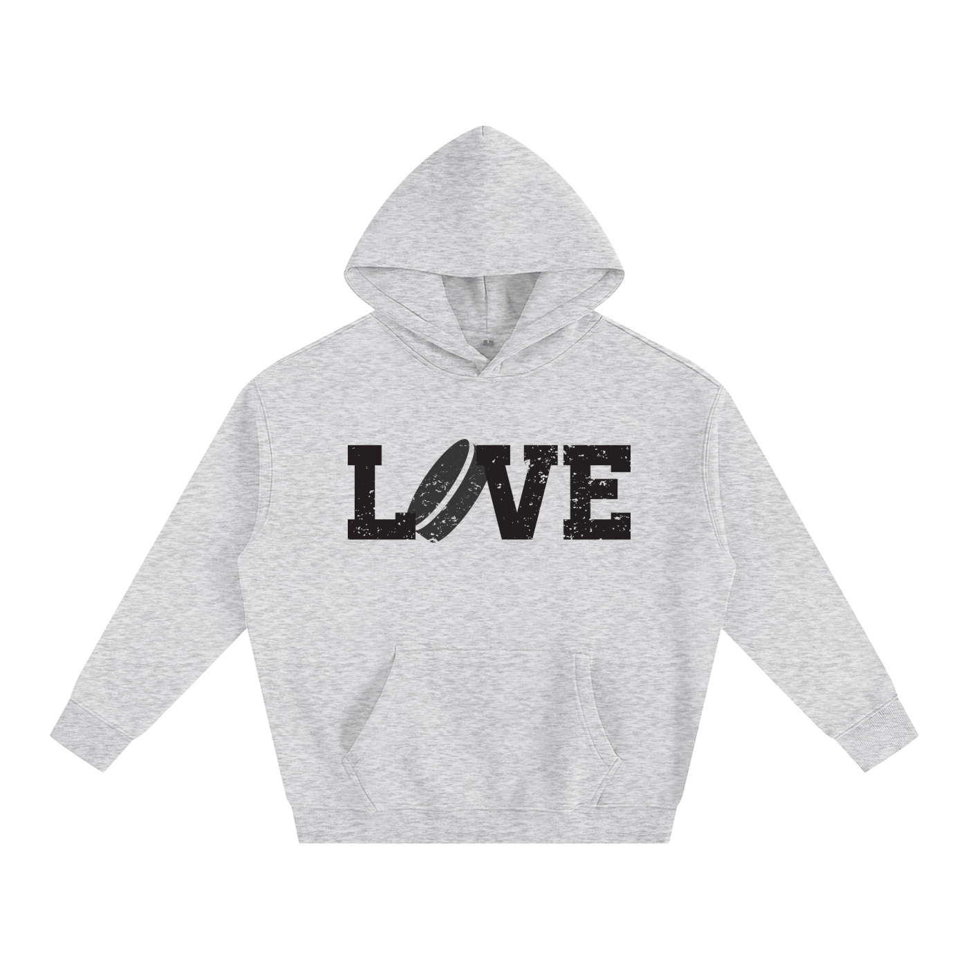 "Love Hockey" Oversized Fleeced Hoodie