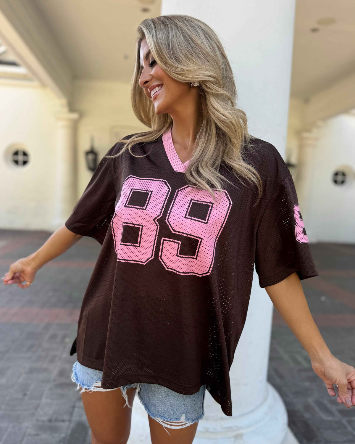 Coffee + Bubblegum Oversized "89" Jersey