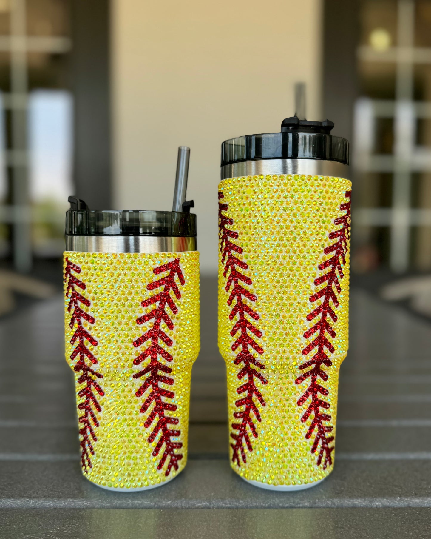 Pre-Order: Crystal SOFTBALL "Blinged Out" Tumbler (Ships Approx. 6/30) - Live Love Gameday®