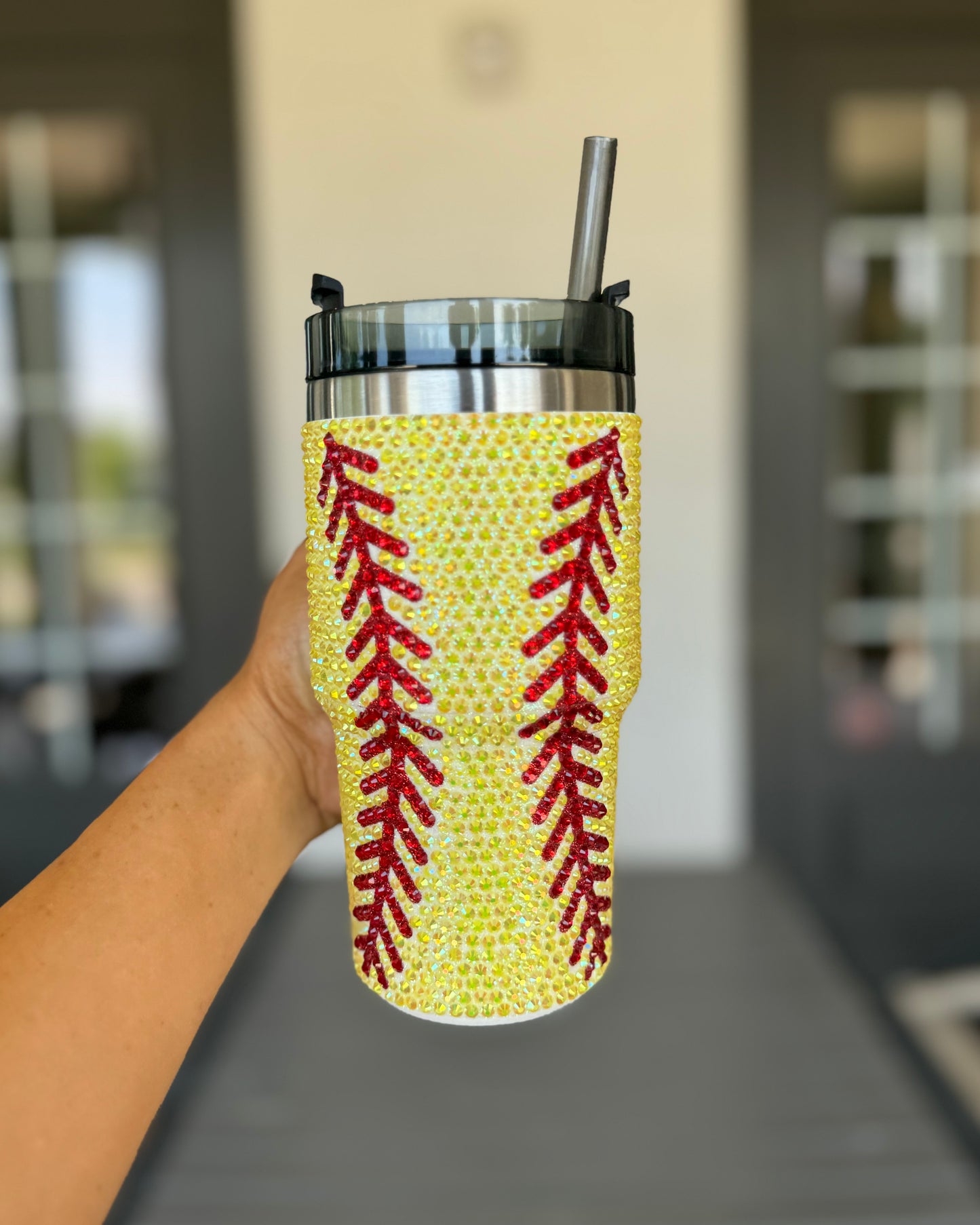 Pre-Order: Crystal SOFTBALL "Blinged Out" Tumbler (Ships Approx. 6/30) - Live Love Gameday®