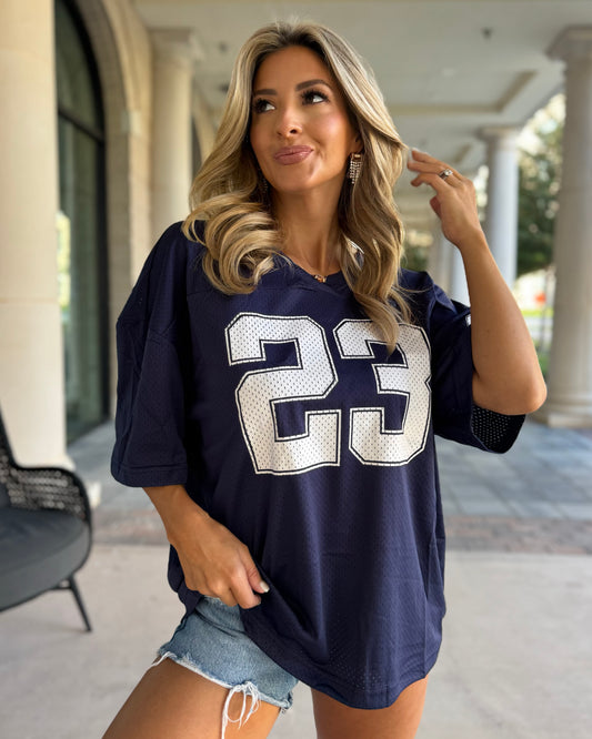 Navy “23” Mesh Jersey