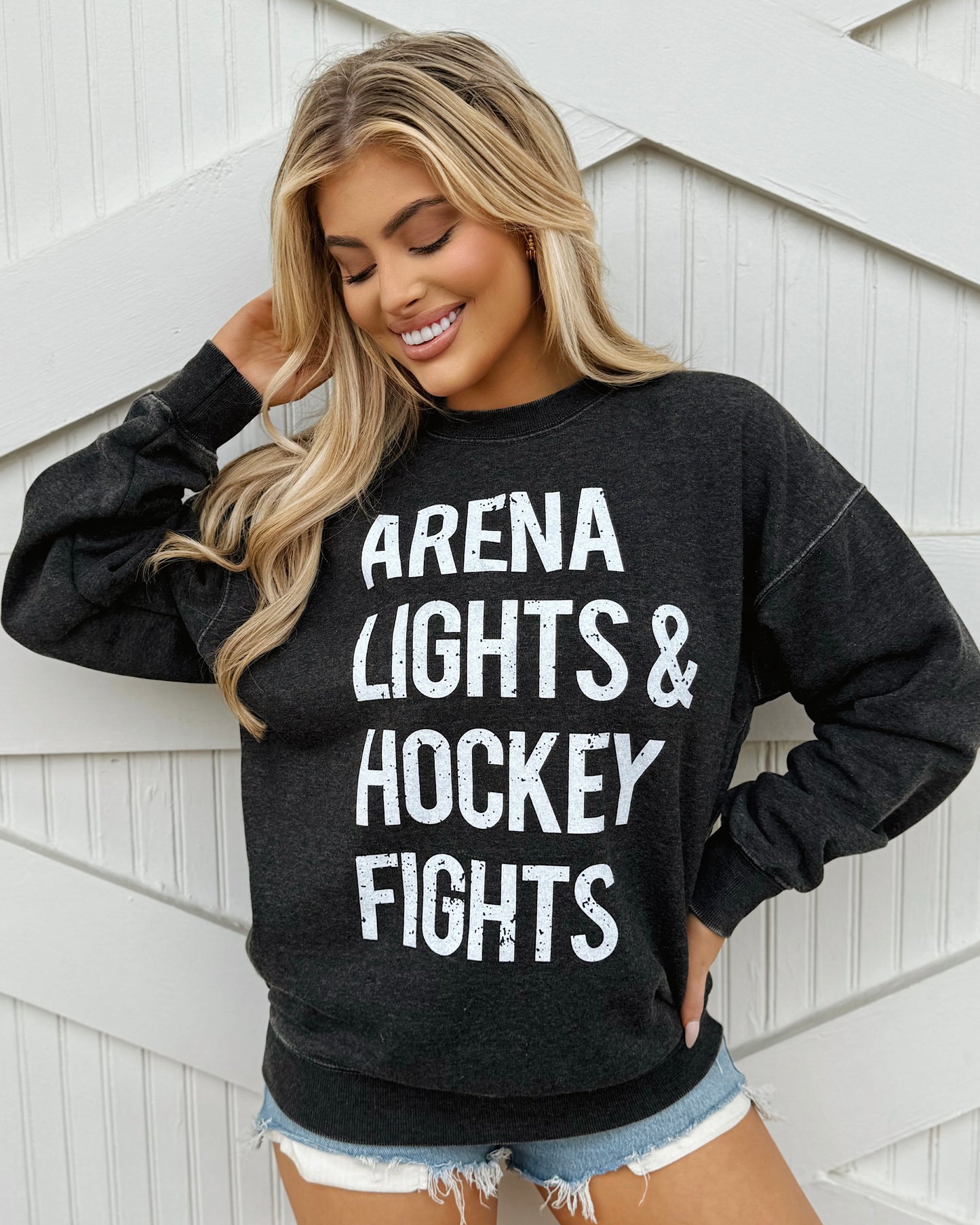 Arena Lights & Hockey Fights Comfy Pullover - Live Love Gameday®