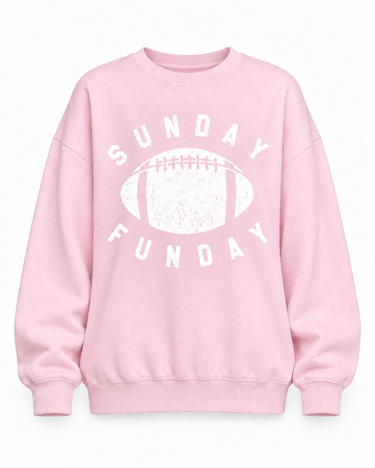 Pink "Sunday Funday" Cozy Sweatshirt