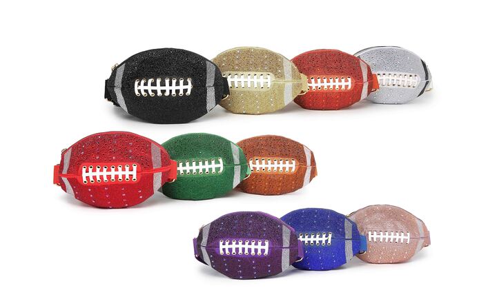 Sparkle Football Crossbody Purse
