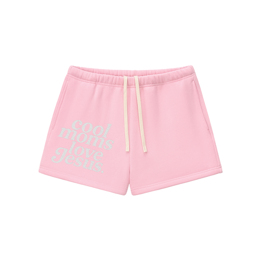 "Cool Moms Love Jesus" Essential Fleece Drawstring Sweatshorts