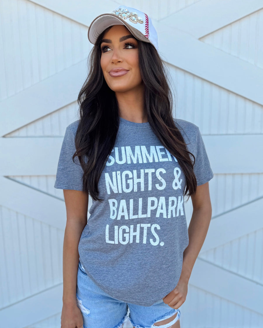Unisex Comfy Summer Nights & Ballpark Lights® Tee - Live Love Gameday®