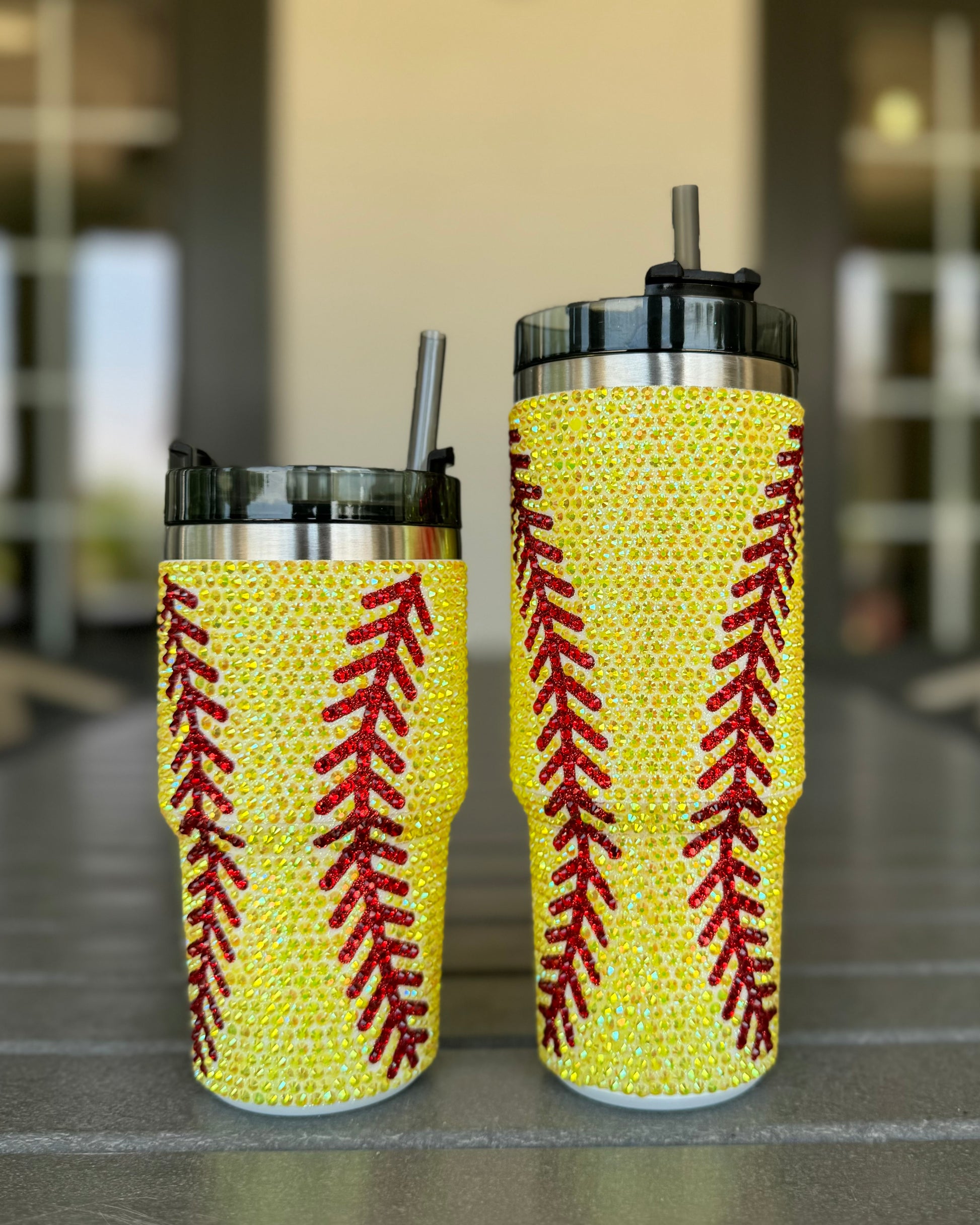 Pre-Order: Crystal SOFTBALL "Blinged Out" Tumbler (Ships Approx. 6/30) - Live Love Gameday®