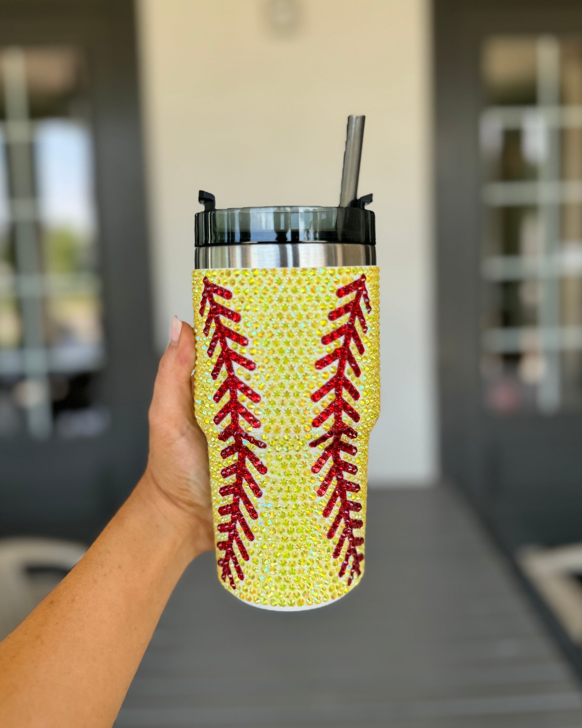 Pre-Order: Crystal SOFTBALL "Blinged Out" Tumbler (Ships Approx. 6/30) - Live Love Gameday®