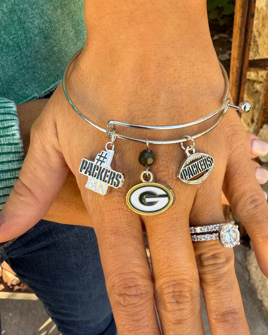 Green Bay Packers Three Charm Logo Bracelet