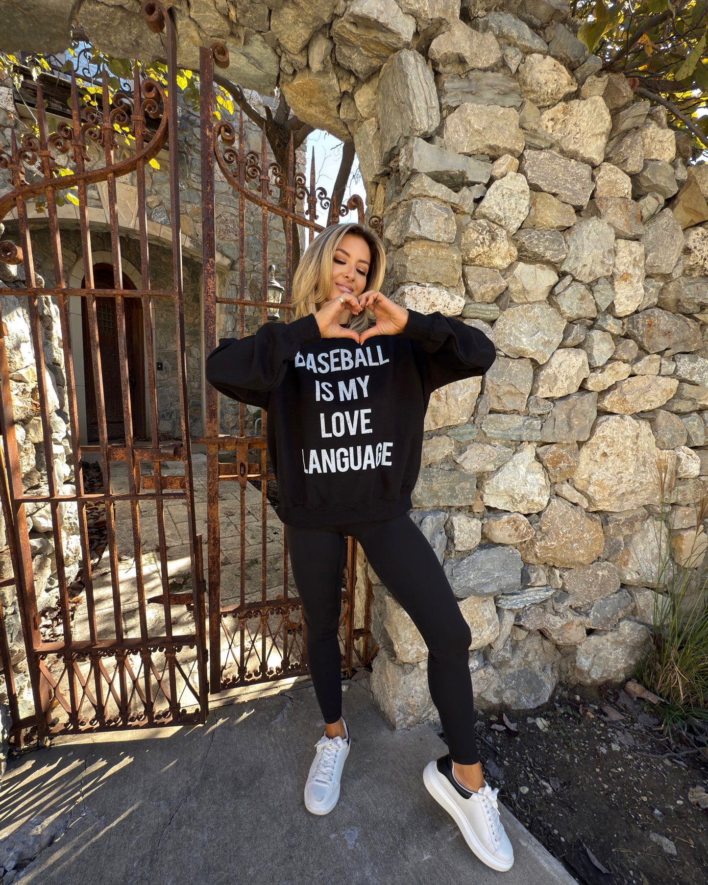 Cozy “BASEBALL Is My Love Language” Black Pullover