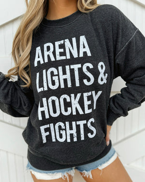 Arena Lights & Hockey Fights Comfy Pullover - Live Love Gameday®