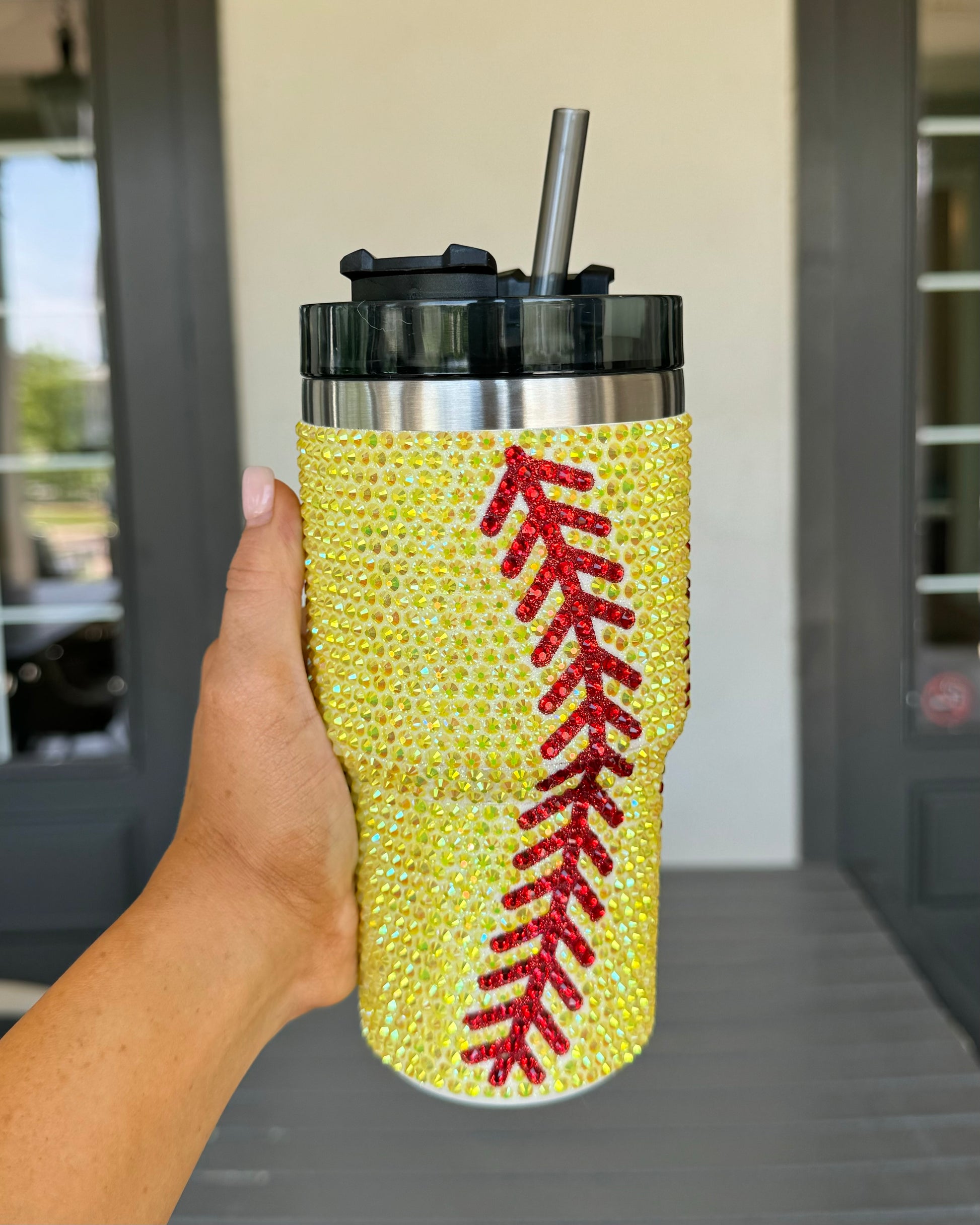 Pre-Order: Crystal SOFTBALL "Blinged Out" Tumbler (Ships Approx. 6/30) - Live Love Gameday®