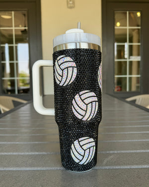 Pre-Order: 40 Oz. Crystal Volleyball Tumbler (Ships Approx. 6/30) - Live Love Gameday®