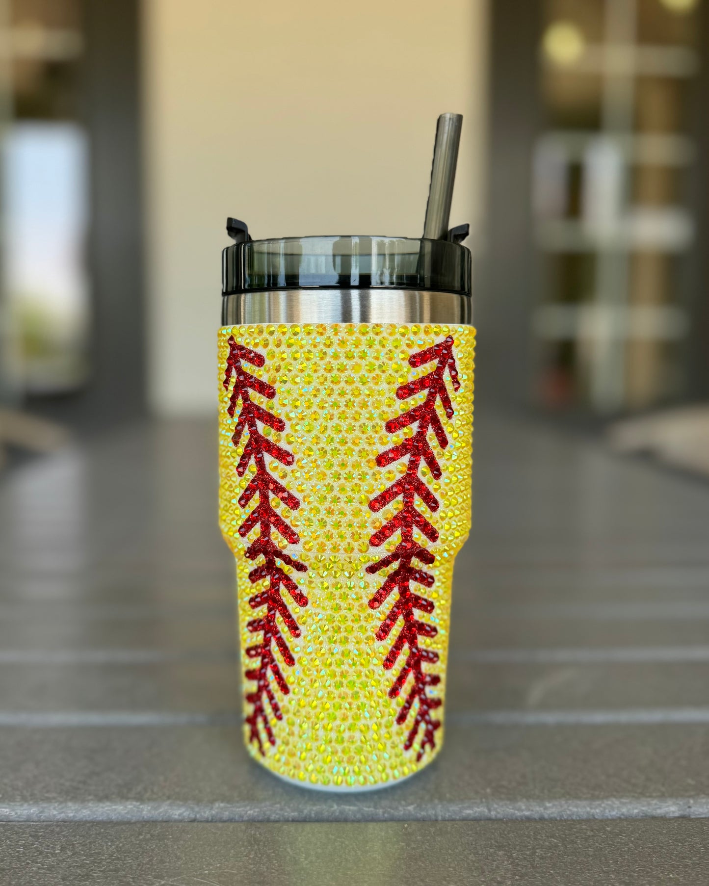 Pre-Order: Crystal SOFTBALL "Blinged Out" Tumbler (Ships Approx. 6/30) - Live Love Gameday®