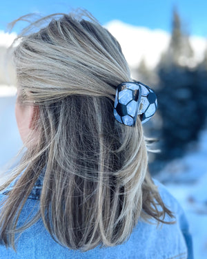 Pearlized Soccer Medium Hair Clip (Ships Approx. 12/15) - Live Love Gameday®