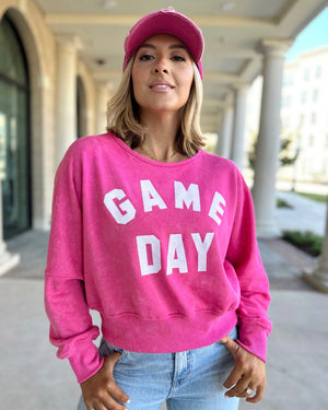 Hot Pink Sequin Football-Patch Cap (Ships Approx. 10/30) - Live Love Gameday®