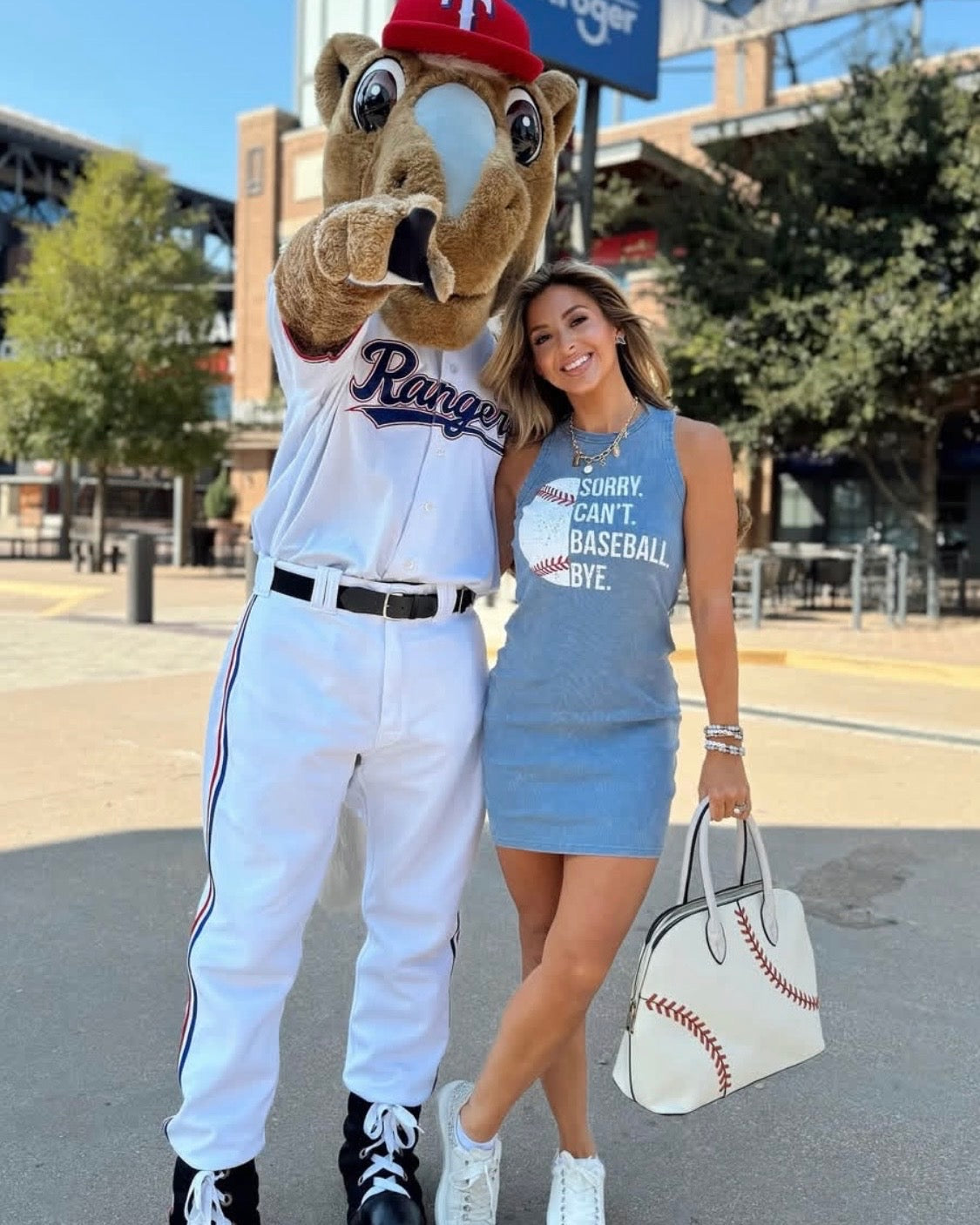 Sorry. Can't. Baseball. Bye. Dress