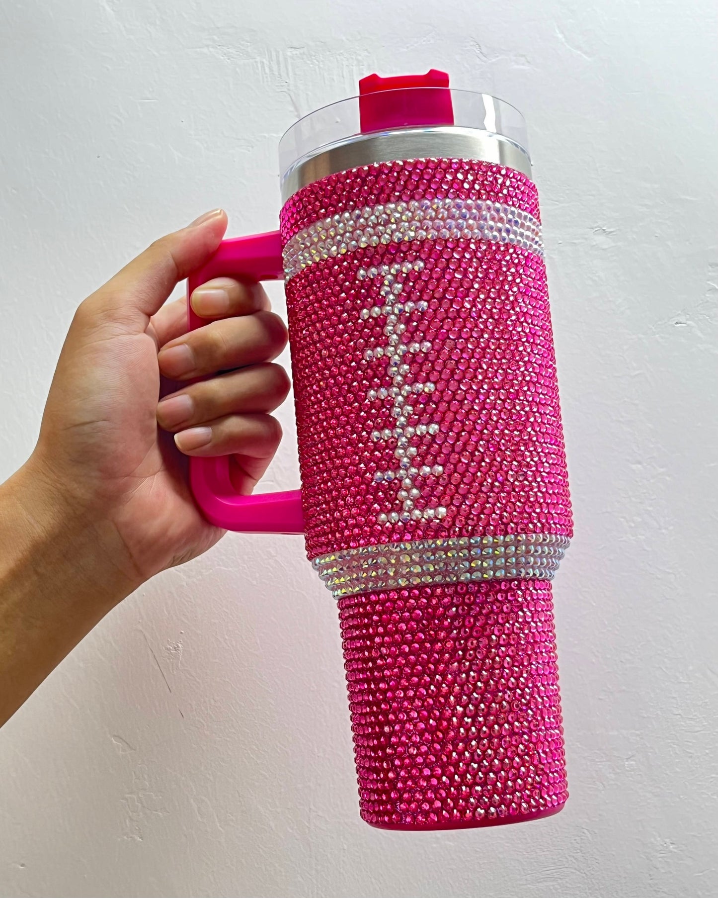 LIMITED EDITION Pink Crystal Football "Blinged Out" 40 Oz. Tumbler (Pre-Order Ships 8/20) - Live Love Gameday®