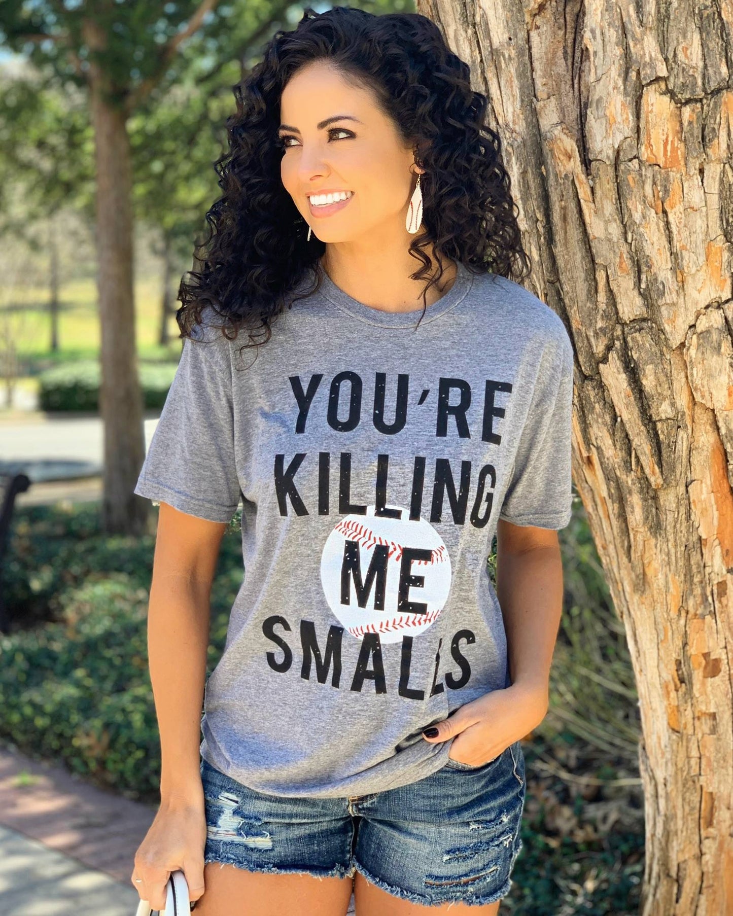 Super Soft Heather Gray Tri-Blend "Smalls" Unisex Tee