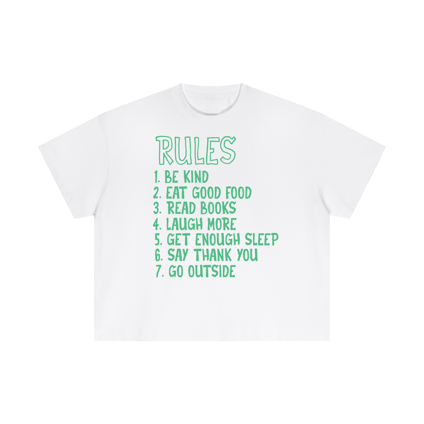 "Rules" Essential Cotton Boxy Tee