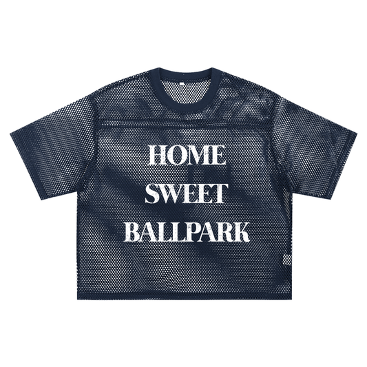 "Home Sweet Ballpark" See-Through Boxy Net Tee